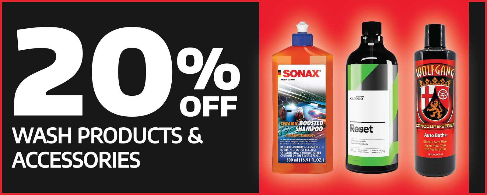 Up To 20% Off Wash Products & Accessories