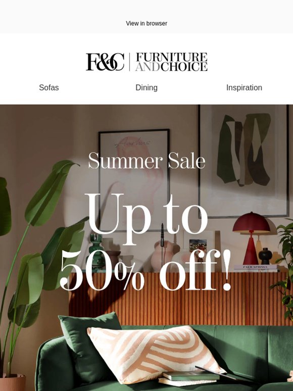 Summer Sale now on, up to 50% off!