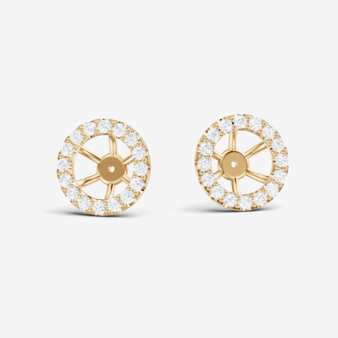 round halo diamond earring jackets