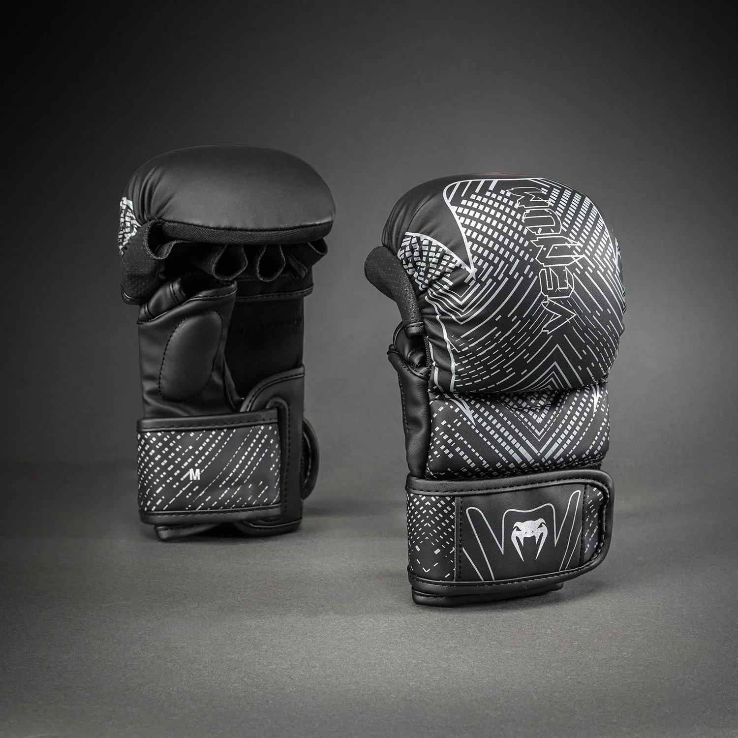 Image of Venum Midnight Fury Sparring Gloves - Black/Grey/Silver