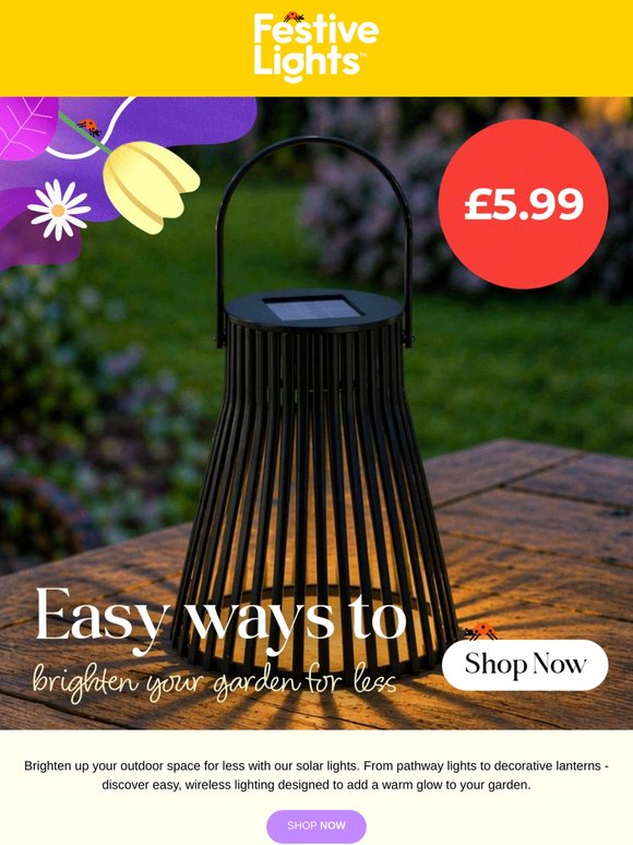 Solar lights from just £5.99