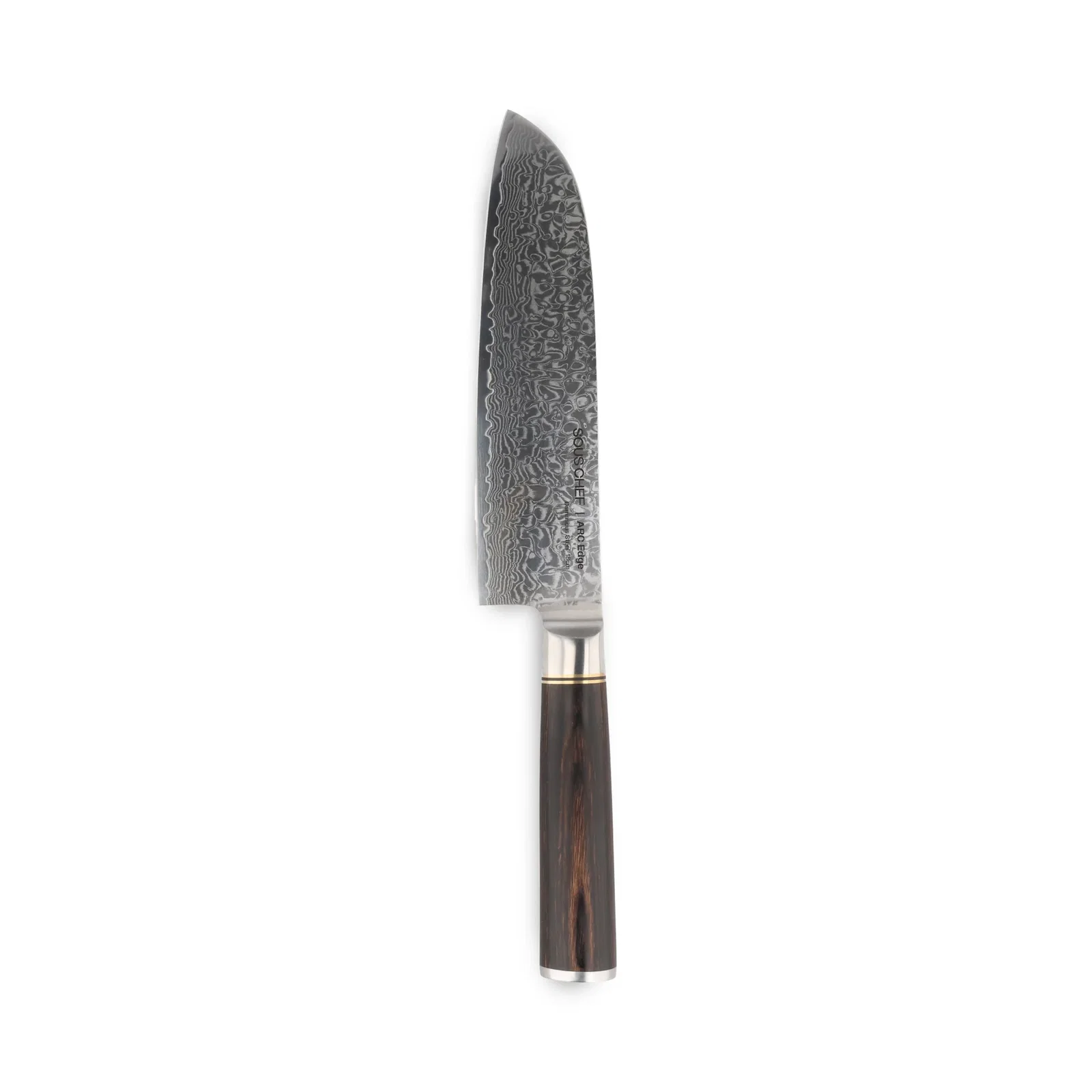 Image of Sous Chef ARC Edge Damascus Steel Santoku Knife, 18cm