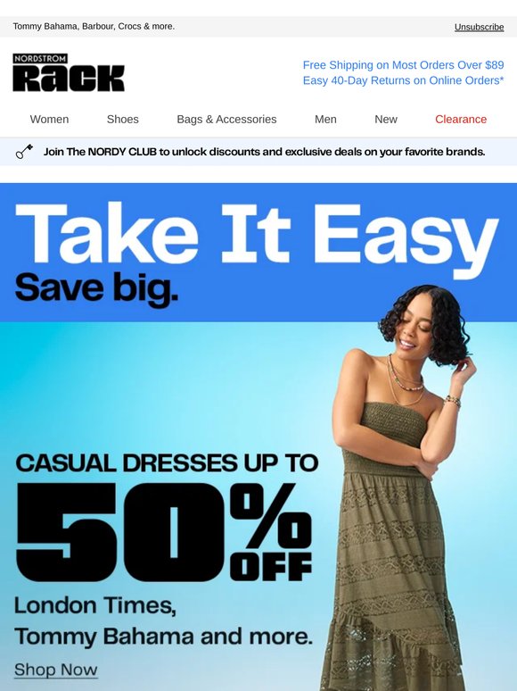 Up to 50% off laidback looks