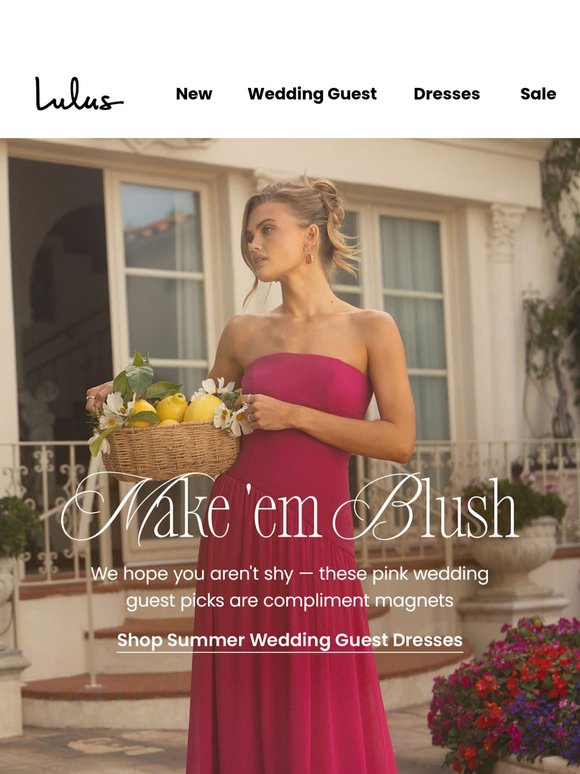 Rosy-Toned Wedding Guest Dresses 🌷