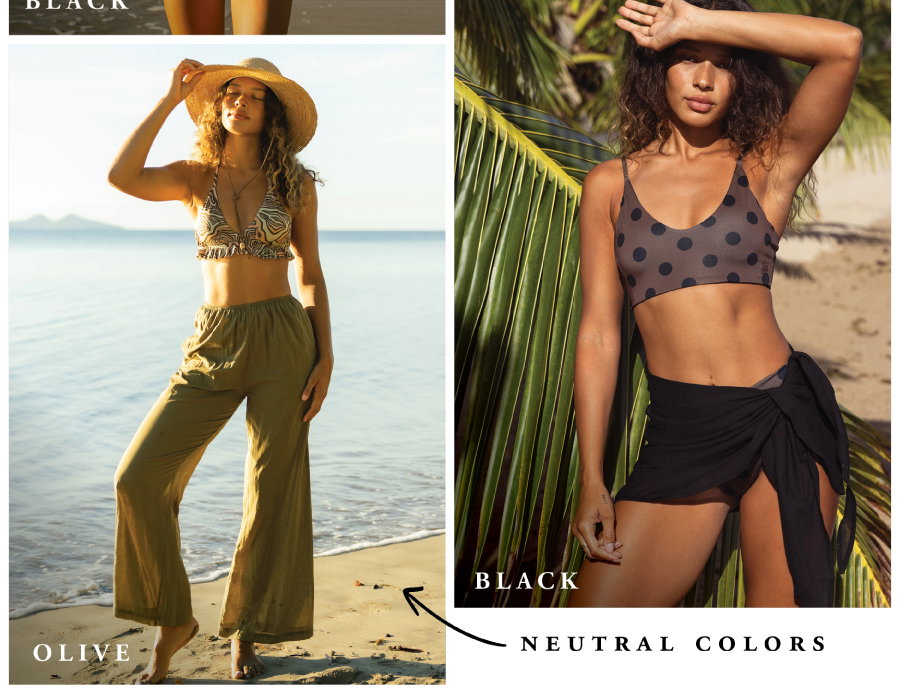 neutral colors olive and black