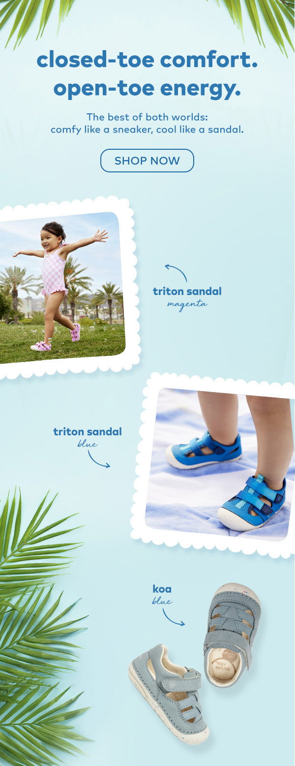 Closed-toe comfort.