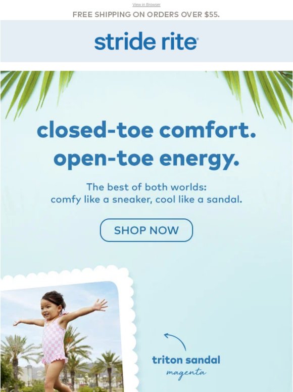 Sneaker energy. Sandal vibes.