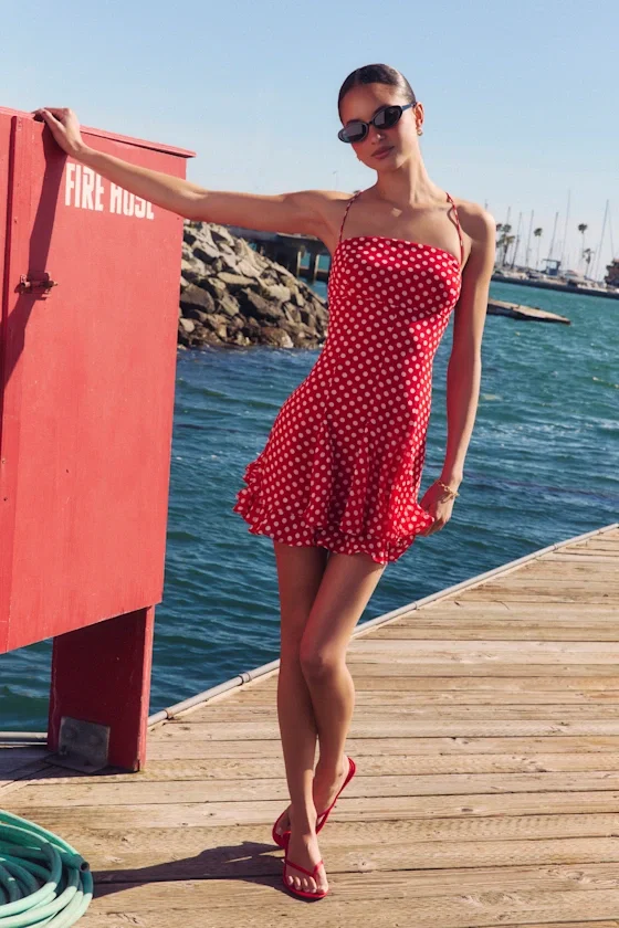 Image of Perfected Sweetness Polka Dot Mini Dress