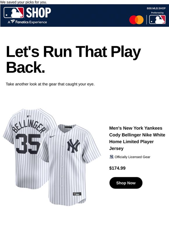 Revisit: Men's New York Yankees Cody Bellinger Nike Wh...