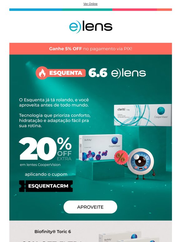 [Biofinity] 25% off no combo +20% off no cupom!