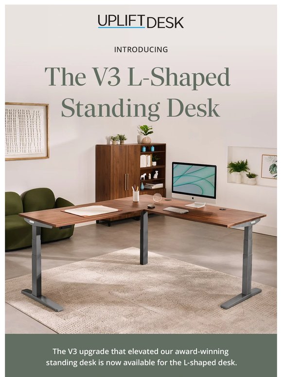 NEW: UPLIFT V3 L-Shaped Standing Desk