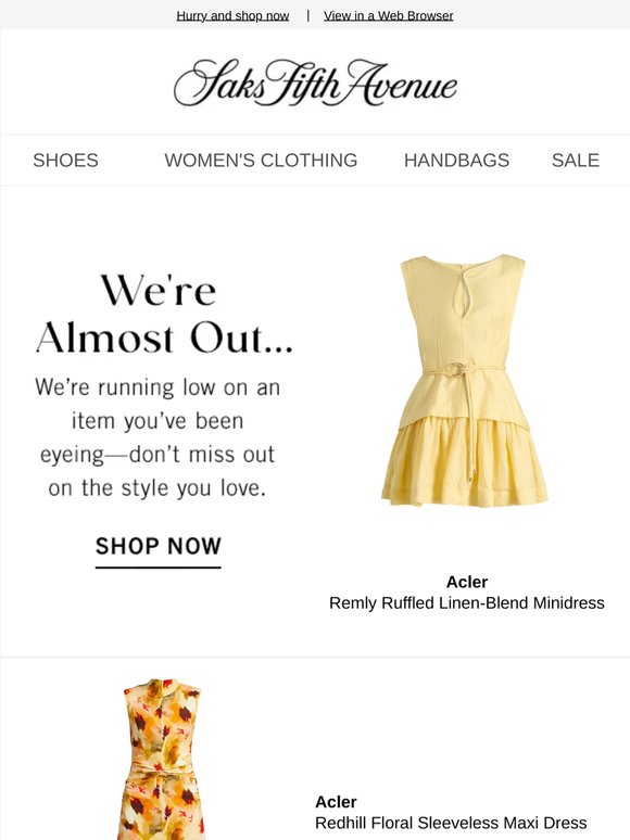 We're running low on your Acler item & more