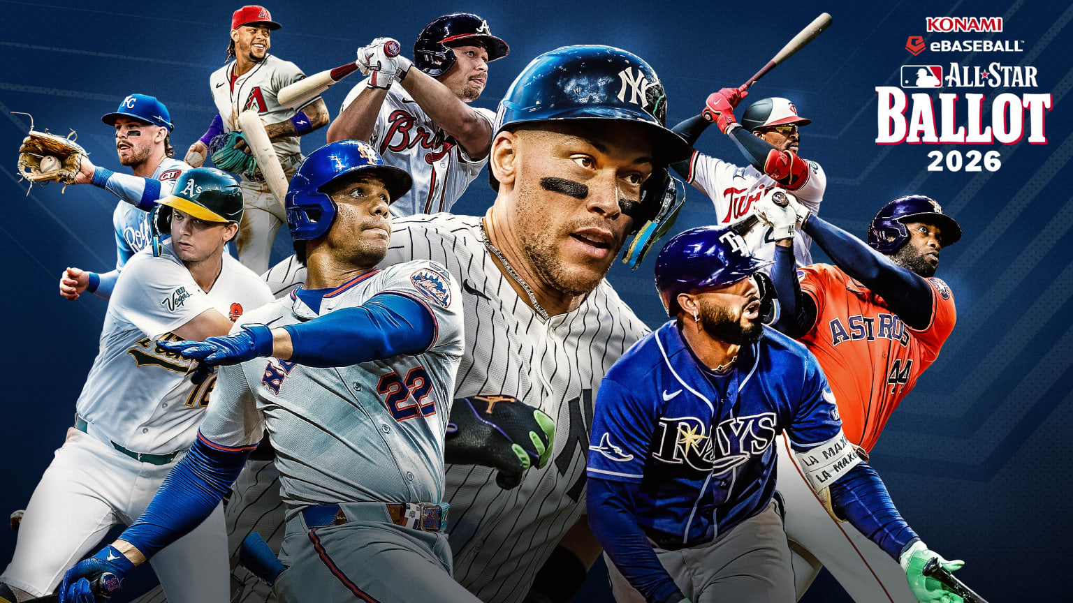 Bobby Witt Jr., Nick Kurtz, Ketel Marte, Juan Soto, Drake Baldwin, Aaron Judge, Junior Caminero, Byron Buxton and Yordan Alvarez