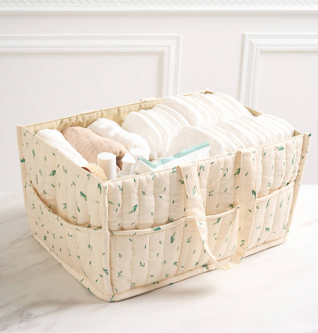 Linen Leaf Organic Cotton Nappy Caddy