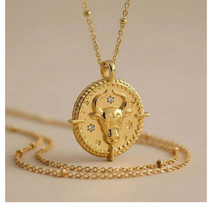 Taurus Zodiac Necklace 18k Gold Plated Gift