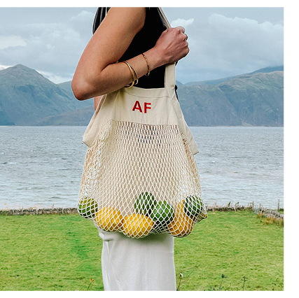 Personalised Embroidered Net Tote Bag