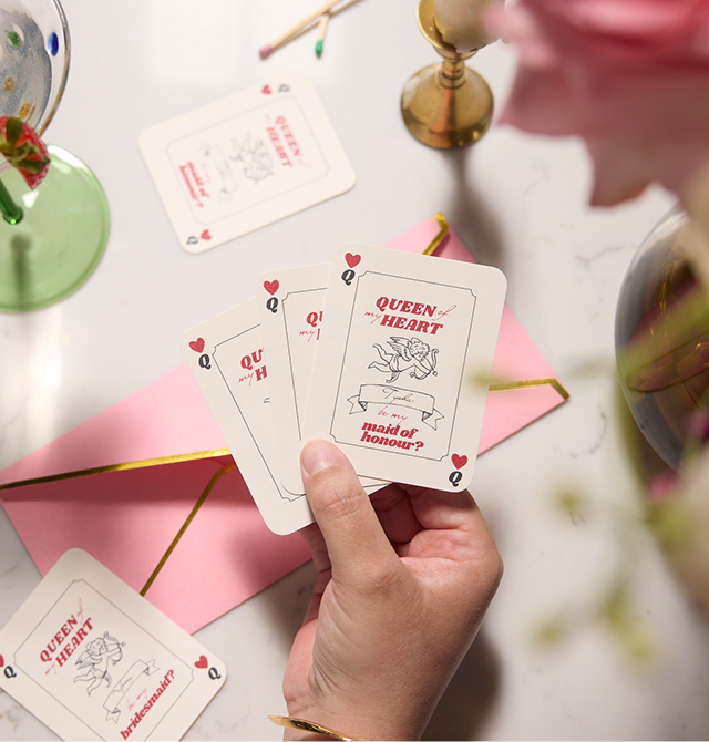 Retro Playing Card Bridesmaid Proposal Cards