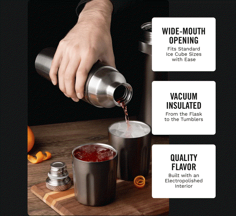 Shop the Firelight Flask: Wide-Mouth Opening, Vacuum Insulated, Quality Flavor