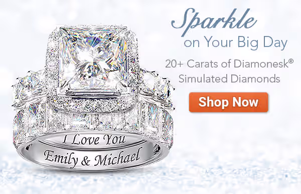 Choose from original handcrafted designs set with our exclusive Diamonesk(R) simulated diamonds.