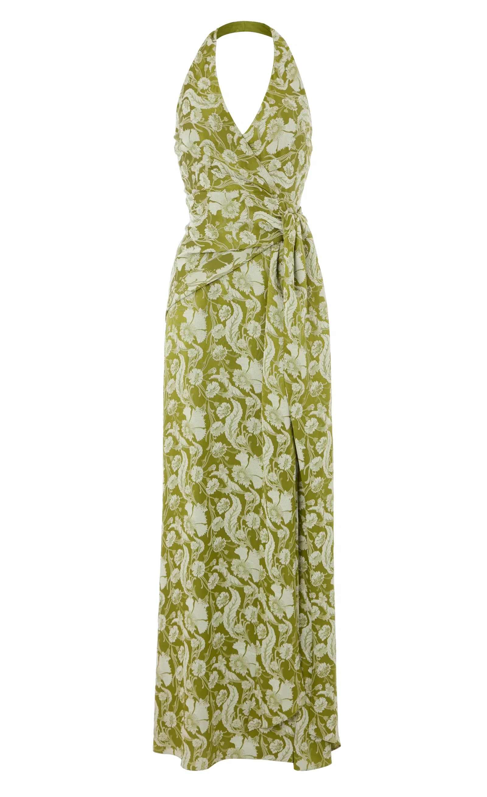 Image of Celine Halter Dress - Chartreuse