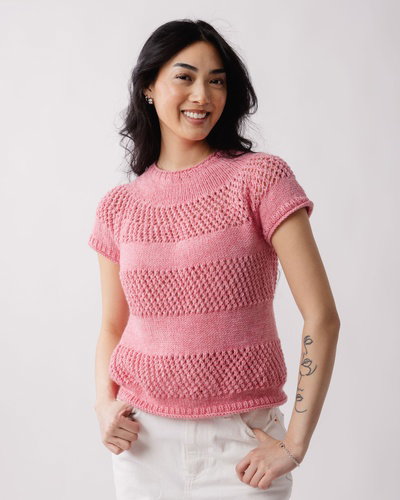 Image of Aria Spring Fling Tee Knitting Pattern