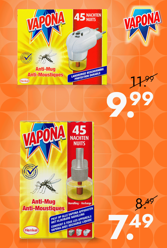 Anti muggenstekker en Navulling voor 7.49