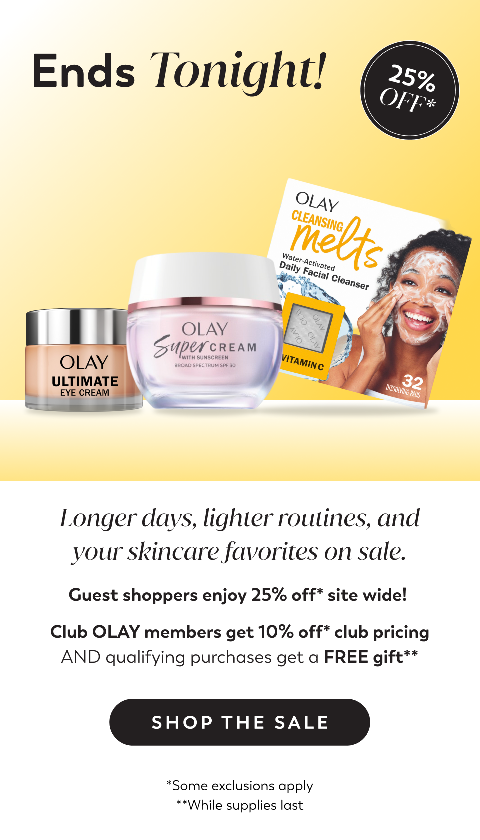 Sale ends tonight