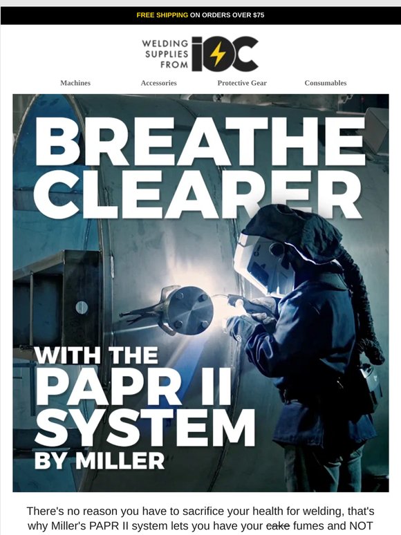 Say Goodbye to Toxic Welding Fumes with Miller's PAPR II System!