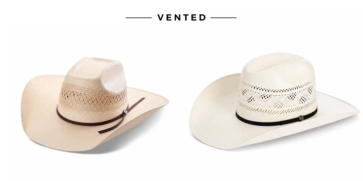 VENTED STRAW HATS