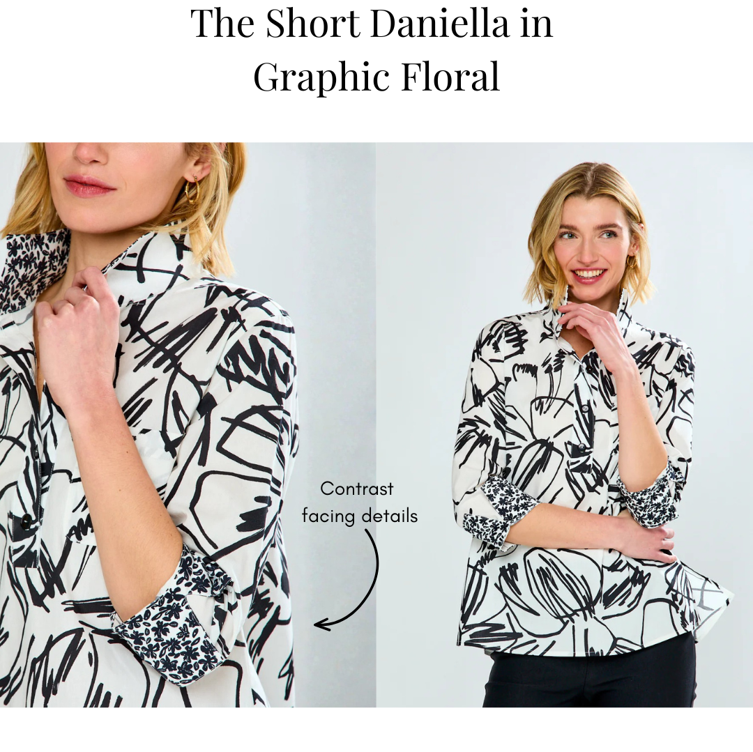 the short daniella in graphic floral