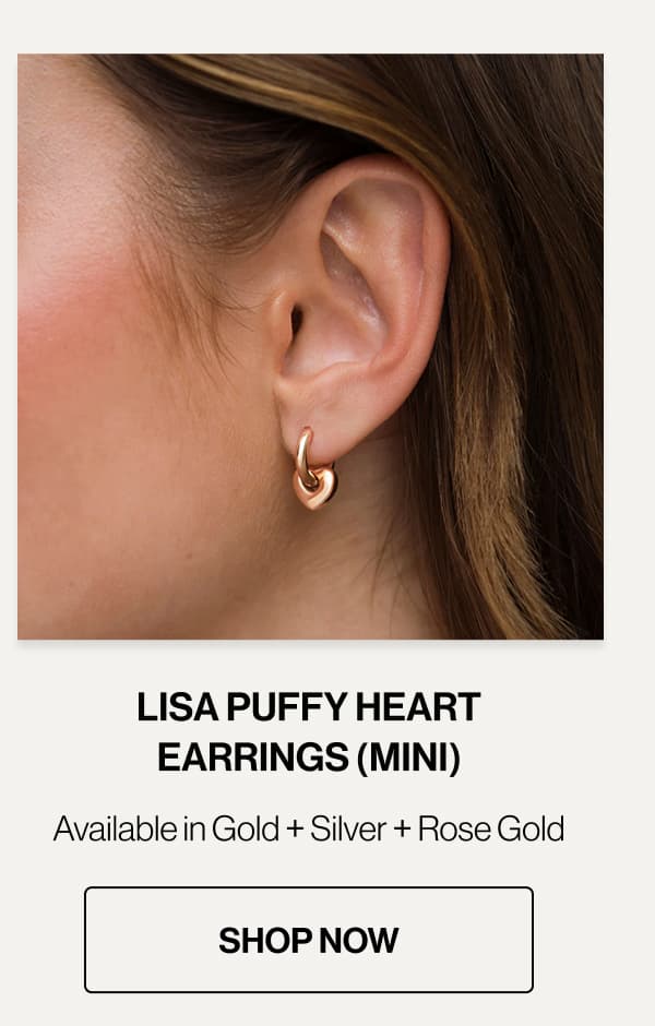 Shop Now | Lisa Puffy Heart Earrings (Mini)