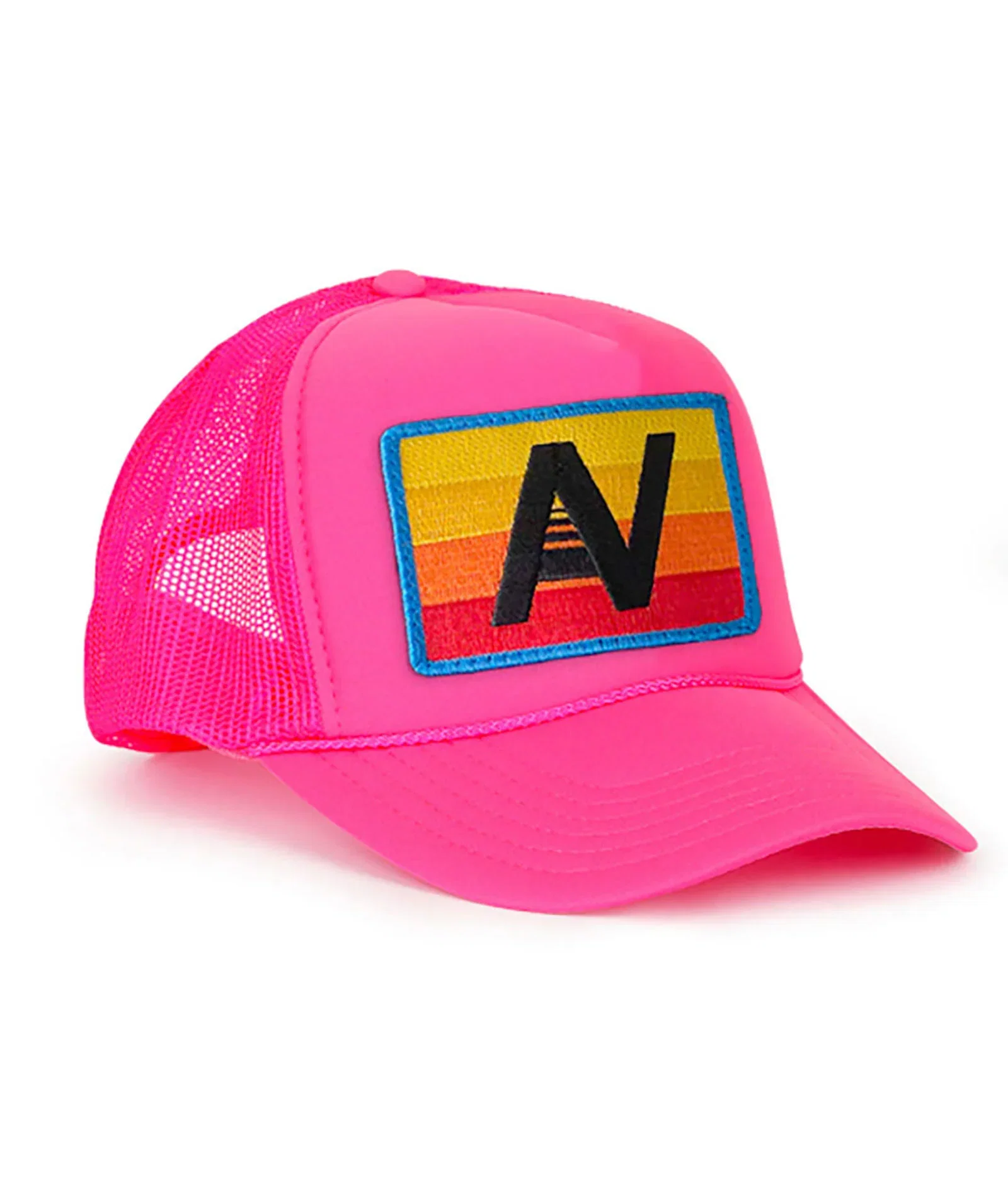 Image of Aviator Nation Logo Rainbow Vintage Trucker