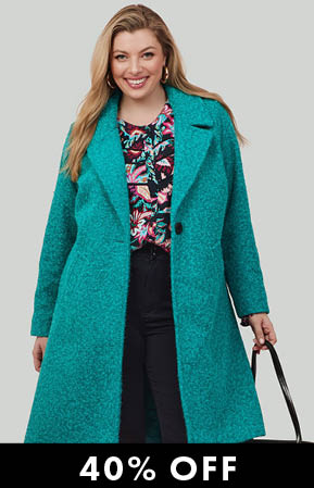 Cocoon Longline Jacket in Dark Jade