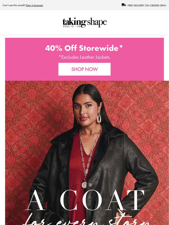 Now 40% Off: Coats for Every Moment
