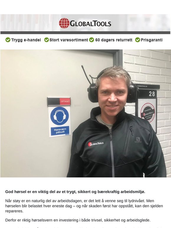 Ta vare på hørselen – hver eneste arbeidsdag