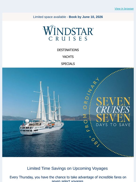 7-For-7: Sail Away & Save With These Cruise Savings