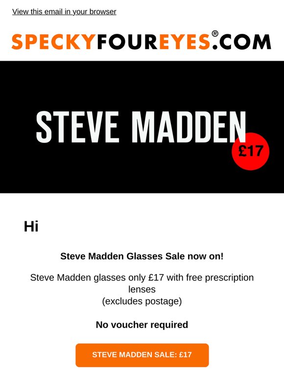 Steve Madden Sale Now On - All Glasses £17!