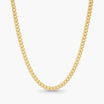 Cuban chain necklace in vermeil 3.6mm 17