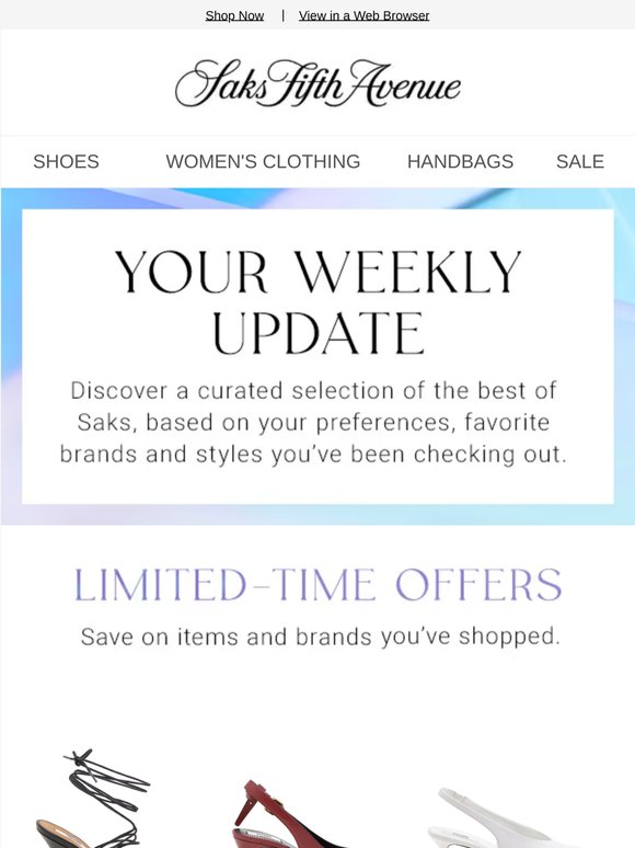 Here's your weekly update: limited-time savings on Heels & more