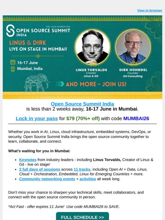 Discount Inside: Open Source Summit India