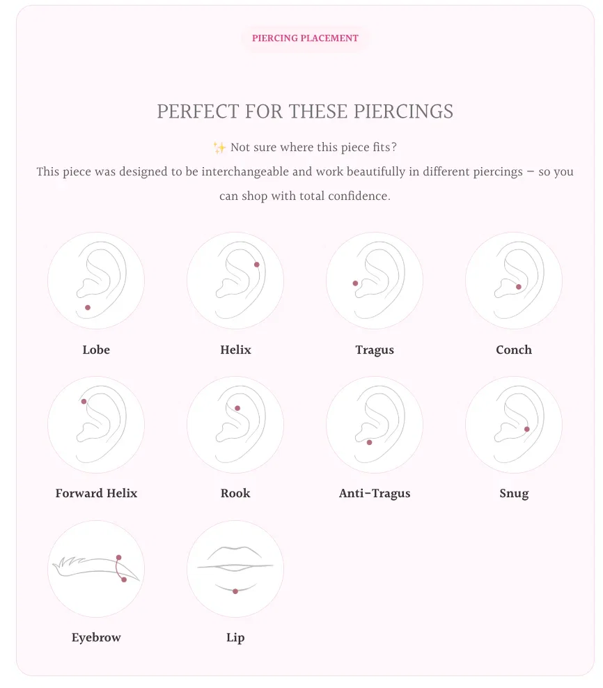 Versatile Hoop Piercings