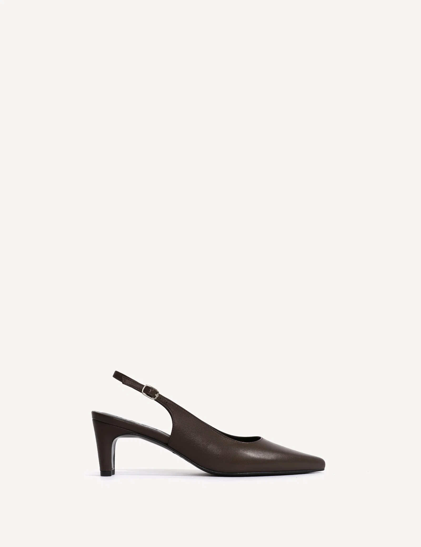 Image of Liz Slingback Pump In Dark brown Calfskin