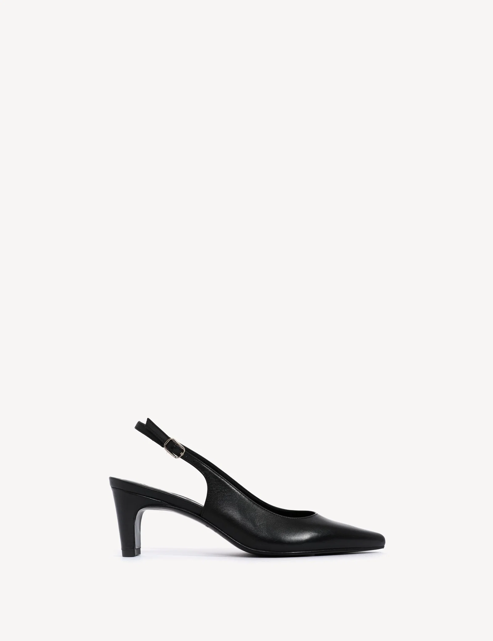Image of Liz Slingback Pump In Black Calfskin