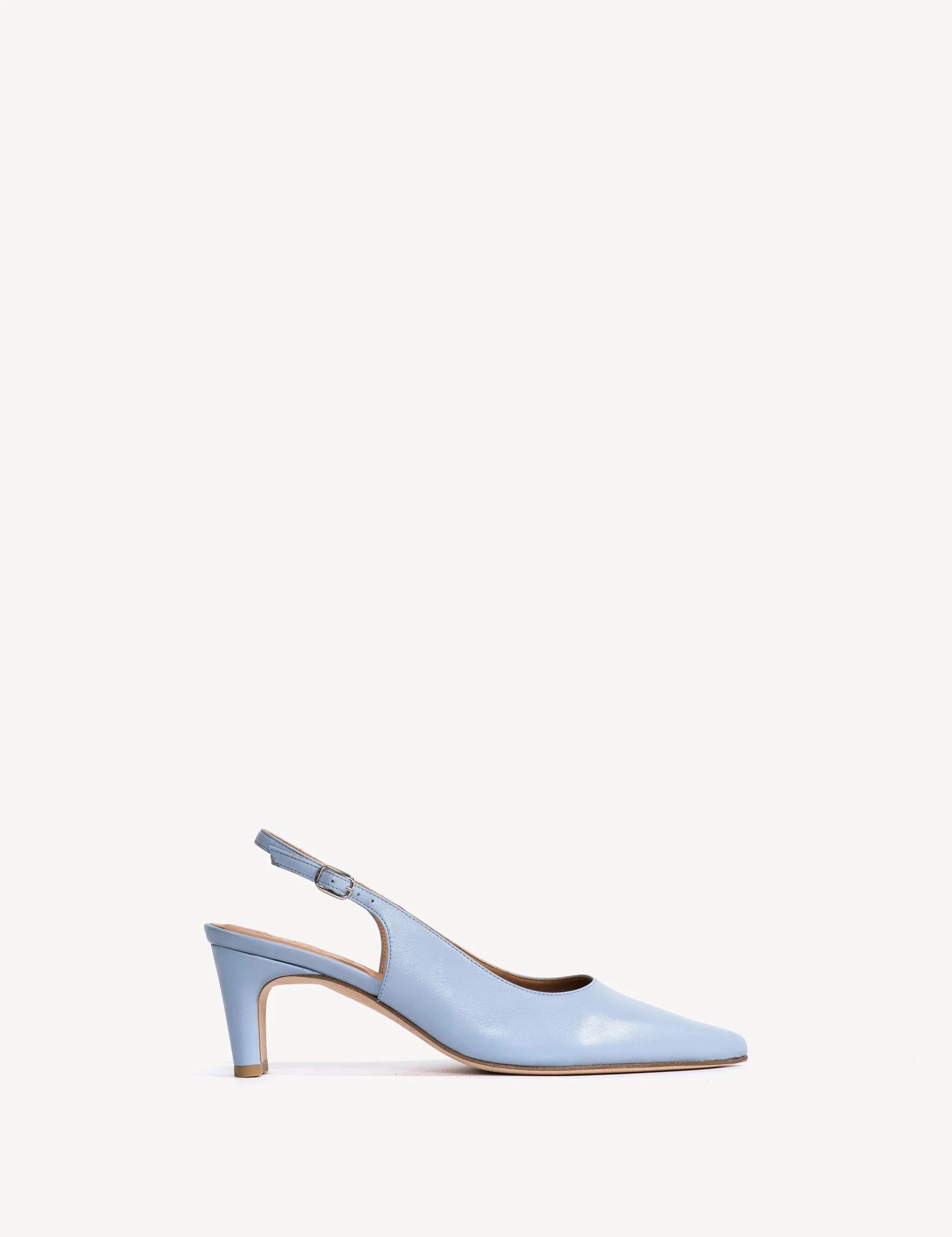 Image of Liz Slingback Pump In Sky Blue Calfskin