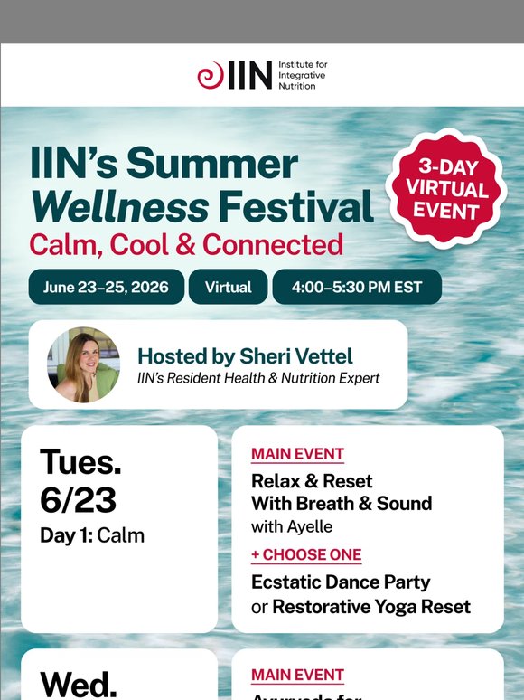 Join Us for IIN’s Summer Wellness Festival ☀️