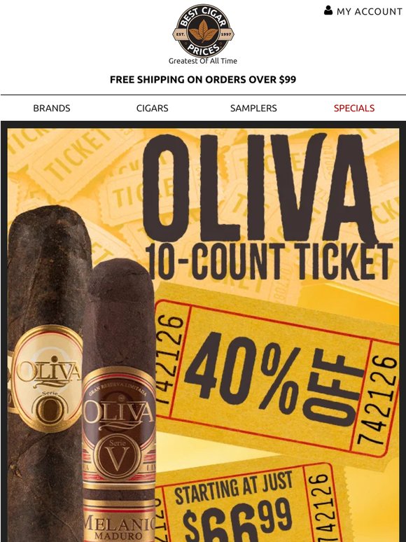 🚨40% OFF 10-Count Oliva Boxes