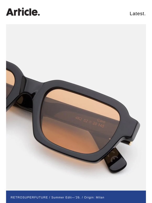 NEW: RETROSUPERFUTURE Sunglasses — Transformation & impermanence.