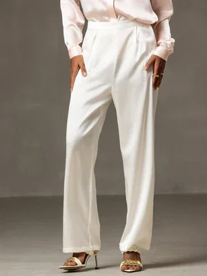 Image of 19Momme Casual Zijden Wijde Broek