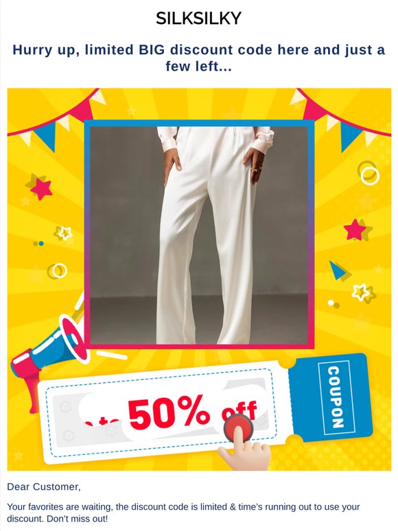 Hurry up, limited BIG discount code here and just a few left...