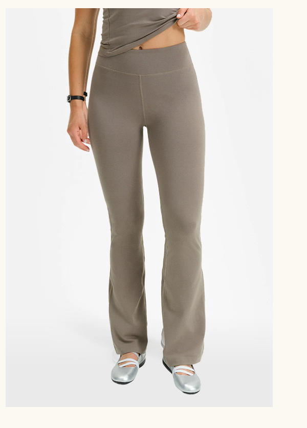 Organic Stretch Bootcut Pant in Pebble